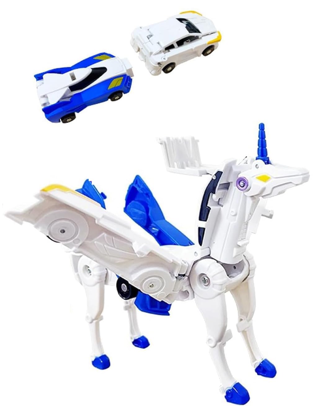 Amazon.co.jp: ユニコーン 車 合体 おもちゃ 変形ロボット 2ピース子供